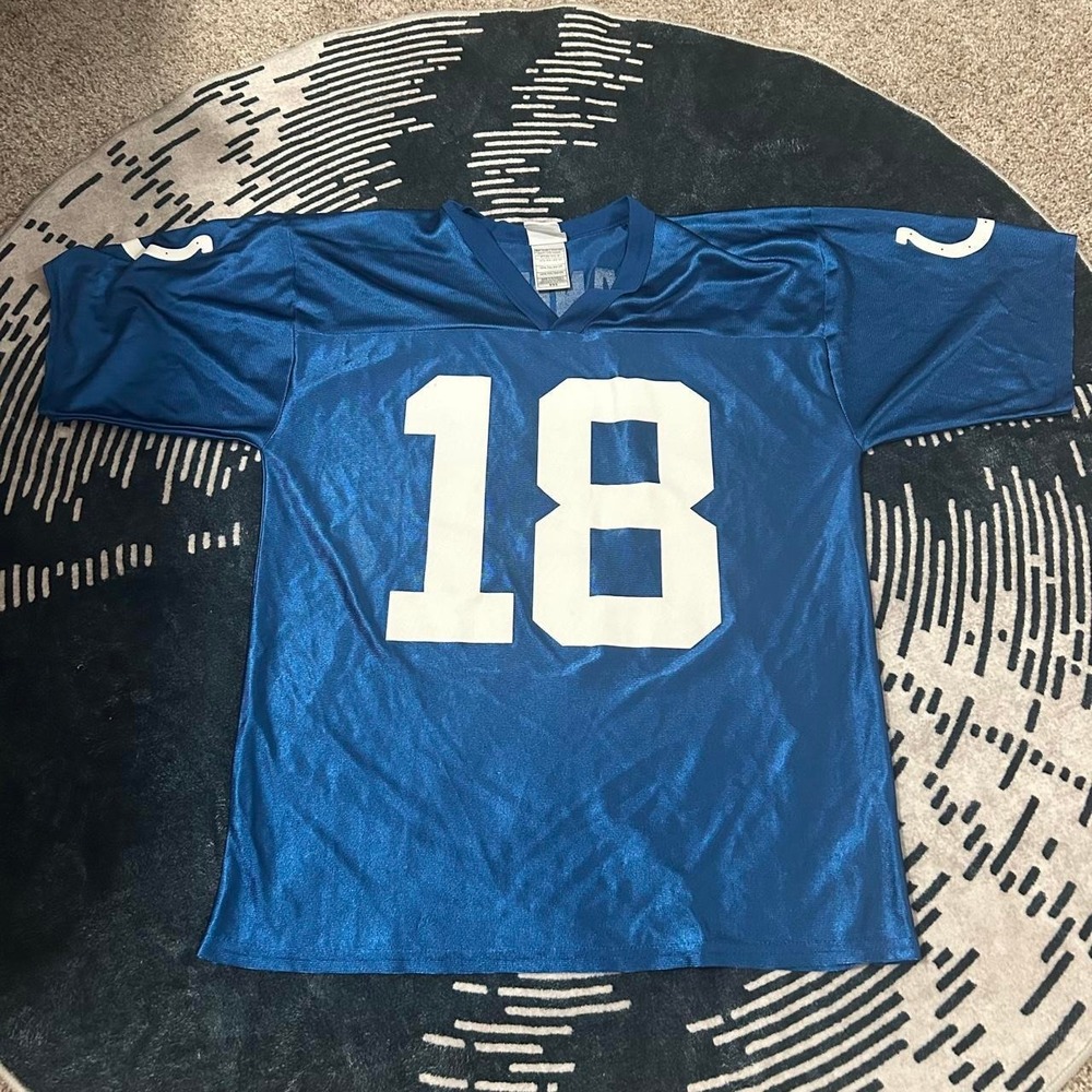 Vintage Authentic NFL Peyton‎ Manning Indianapolis Colts blue polyester jersey